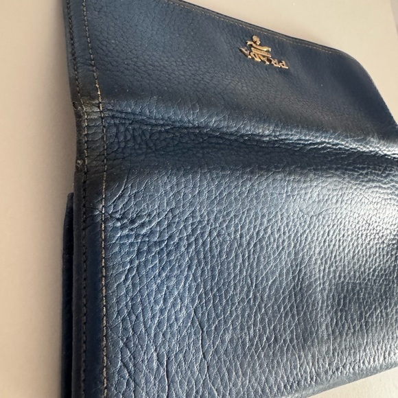 Prada Teal Blue Leather Women's Continental Wallet - Picture 8 of 13